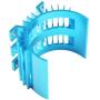 Oil-LIKIO Upgrade Car Motor Metal Radiator Part for WLtoys 144001 1/14 4WD RC Off Road Car (Blue)