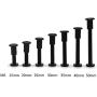 FPVKing 35-Set M6 Hex Drive Socket Cap Bolts Kit, Black Socket Cap Screws Barrel Bolts Nuts Kit for Furniture Bed Crib, M6x15mm/ 20mm/ 25mm/ 30mm/ 35mm/ 40mm/ 50mm