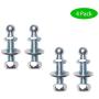 Monrand 10mm Ball Studs With Hardware, Round Ball Screws Metal for Gas Lift Support Strut Fitting, 5/16-18 Thread x1'' Long Shank, 4 Pack