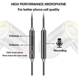 Earphones,in-Ear Earbuds Stereo Headphones High Definition,Wired Earphones with Microphone Mic Stereo and Volume Control Waterproof Metal Wired Earphone for Android,Samsung,Mp3 Players,Tablet Laptop