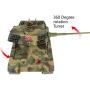 Modified Edition 1/16 2.4ghz Remote Control German King Tiger Henschel Tank Model(360-Degree Rotating Turret)(Steel Gear Gearbox)(3800mah Battery)(Metal Tracks &Sprocket Wheel & Idle Wheel)