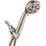 AquaDance High Pressure 6-Setting Full Brushed Nickel Handheld Shower Head with Stainless Steel Hose. Officially Independently Tested to Meet Strict US Quality & Performance Standards!