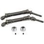 2PCS Aluminum Alloy RC CVD Steel Front & Rear Drive Shaft Axle Transmission Axle Joint for Traxxas Slash 4X4 Stampede Rustler VXL HQ727 Short Truck