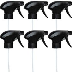 Top Home Store Heavy Duty Stream Nozzle Spray Replacement Parts & Mist Trigger Sprayer top; Fits Standard 8oz /16oz Boston Round 28/400 Neck Bottles, 6 Pack