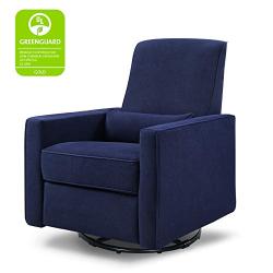 DaVinci Piper Upholstered Recliner and Swivel Glider in Navy, Greenguard Gold Certified