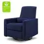 DaVinci Piper Upholstered Recliner and Swivel Glider in Navy, Greenguard Gold Certified DaVinci Piper Upholstered Recliner and Swivel Glider in Navy, Greenguard Gold Certified