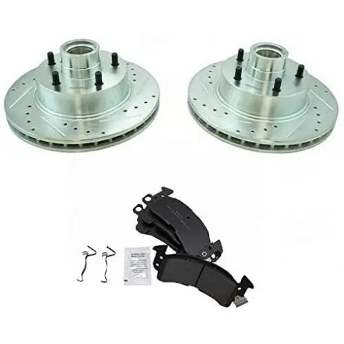 Front Semi Metallic Pads & Performance Drilled Slotted Coated Rotor Kit Front Semi Metallic Pads & Performance Drilled Slotted Coated Rotor Kit