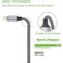 iPhone Charger, YUNSONG 3Pack 6FT Nylon Braided Lightning Cable Charging Cord USB Cable Compatible with iPhone 11 Pro Max XS XR X 8 7 6S 6 Plus SE 5S