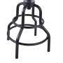 Topower American Antique Industrial Design Metal Adjustable Height Bar Stool Chair Kitchen Dining Breakfast Chair Natural Pinewood Industrial Style (Black 2pcs)