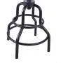 Topower American Antique Industrial Design Metal Adjustable Height Bar Stool Chair Kitchen Dining Breakfast Chair Natural Pinewood Industrial Style (Black 2pcs)