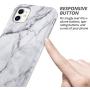 SURITCH Marble iPhone 11 Case, [Built-in Screen Protector] Full-Body Protection Hard PC Bumper Glossy Soft TPU Rubber Gel Shockproof Cover for iPhone 11/XI 6.1 inch 2019 (Black Marble)