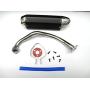 NEW! High Performance Exhaust System Muffler for GY6 50cc-400cc 4 Stroke Scooters ATV Go Kart (Black)