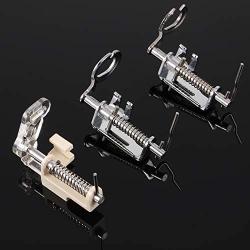 6 Pieces Large Metal Darning Sewing Machine Presser Foot Free-Motion Quilting Embroidery Presser Foot Close Toe Open Toe Quilting Foot Compatible with Brother Singer Janome Babylock Low Shank