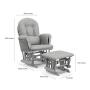 StorkCraft Hoop Glider and Ottoman Cushions, Pebble Gray w/Light Gray