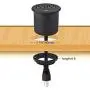 Desktop Power Grommet Hub 2 Power Socket & Dual USB Ports For Office Desk Grommet Outlet Table Recessed Power Outlet Durable Plastic Top (Black) with 5.9 FT Power Cord