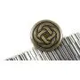 Bezelry 12 Pieces Tiny Celtic Knot Metal Shank Buttons. 20mm (3/4 inch) (Antique Brass)