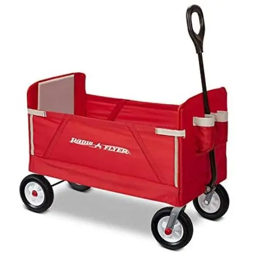 Radio Flyer All-Terrain 3-in-1 EZ Folding Wagon for kids and cargo, Red Radio Flyer All-Terrain 3-in-1 EZ Folding Wagon for kids and cargo, Red