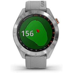 Garmin Approach S40, Stylish GPS Golf Smartwatch, Lightweight With Touchscreen Display, Gray/Stainless Steel