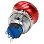 mxuteuk 22mm Waterproof IP65 Emergency Stop Push Button Swicth 1NO 1NC Latching Stainless Steel Metal 7/8'' Mouting Hole with Connection Plug YJ-GQ22-11ZS