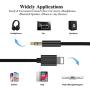[Apple MFi Certified] Aux Cord for iPhone, Lightning to 3.5mm Aux Cable for Car Compatible with iPhone 11/11 Pro/XS/XR/X/8/7/6/iPad/iPod to Car/Home Stereo, Speaker, Headphone (3.3FT, Black)