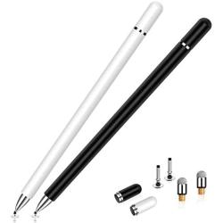 Stylus for iPad (2 Pcs), StylusHome Magnetic Disc Universal Stylus Pens Touch Screens for Apple/iPhone/Ipad pro/Mini/Air/Android/Microsoft/Surface All Capacitive Touch Screens - Black/White