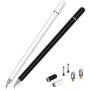Stylus for iPad (2 Pcs), StylusHome Magnetic Disc Universal Stylus Pens Touch Screens for Apple/iPhone/Ipad pro/Mini/Air/Android/Microsoft/Surface All Capacitive Touch Screens - Black/White