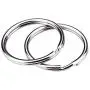 KINGFOREST 100PCS Key Rings 1 Inch, Key Rings Metal Keychain Rings Split Keyrings Flat Ring for Home Car Office Keys Attachment