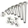 XLX 220PCS(110 Set) M5 7 Species Stainless Flat Head Rivet Hollow Binding Screws T-Shape Round Docking Rivet Assortment Kit for Scrapbook Album Binding and Leather Repair XLX 220PCS(110 Set) M5 7 Species Stainless Flat Head Rivet Hollow Binding Screws T-Shape Round Docking Rivet Assortment Kit for Scrapbook Album Binding and Leather Repair