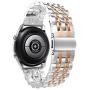 HATALKIN Compatible with Samsung Galaxy Watch 3 Band Bands 45mm Accessories Stainless Steel Metal Replacement Strap for Galaxy Smart Watch3 45mm/Galaxy Watch 46mm/Gear S3 Frontier Men Women (Silver/Rose Gold)