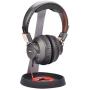 Avantree Metal & Silicone Headphone Stand Hanger with Cable Holder, Black Desk Earphone Mount Rack for Sennheiser, Sony, Bose, Beats Gaming Headset Display, Fancy Music Studio Accessories - HS102