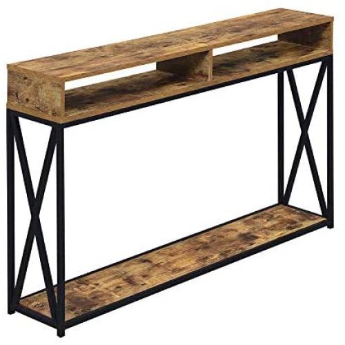 Convenience Concepts Tucson Deluxe 2 Tier Console Table, Barnwood