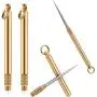 2 Pieces Portable Titanium Toothpicks Pocket Toothpick Metal Toothpick Holder for Outdoor Picnic Camping Supply, Brass Color 2 Pieces Portable Titanium Toothpicks Pocket Toothpick Metal Toothpick Holder for Outdoor Picnic Camping Supply, Brass Color