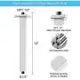 Ceiling Mounted Shower System-Polished Chrome Shower Combo Set with 12 Inches Square Rain Shower Head, Handheld and Shower Faucet Rough-in Mixer Valve and Trim