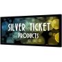 STR-235158-WAB Silver Ticket 2.35:1 4K Ultra HD Ready Cinema Format (6 Piece Fixed Frame) Projector Screen (2.35:1, 158'', Woven Acoustic Material)