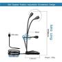 USB PC Microphone, Computer Recording Condenser Cardioid Mic with Mute Button & LED Indicator for Laptop, Mac, PS4 - Voice Recording, Podcasting, Skype, YouTube, Games, Streaming (JV603-Black)