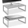 2 Pack- Simple Trending Monitor Stand Riser, Metal Desktop Stand with Anti-Slip Suction Cup for Laptop, Computer, iMac, Pc, Printer,Silver