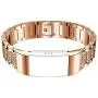 Aottom Compatible for Fitbit Charge 4 Bands for Women, Fitbit Charge 3 Band Stainless Steel Jewelry Glitter Metal Bracelet Wristband Replacement Band for Fitbit Charge 4/3 Fitness Tracker, Rose Gold
