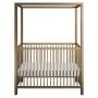 Little Seeds Monarch Hill Haven Metal Canopy Crib, Gold