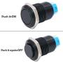 Twidec /12mm 1/2'' Waterproof Black Metal Shell Latching Raised Top Push Button Switch DC/AC 36V 2A 1NO ON-Off Start Button for car Modification Switch(Quality Assurance for 1 Years) L-12-BK-G