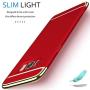 Galaxy S8 Case, 3 in 1 Hybrid Hard Plastic Case Ultra Thin and Slim Anti-Scratch Matte Finish Back Cover for Samsung Galaxy S8 (5.8)(2017) - Red