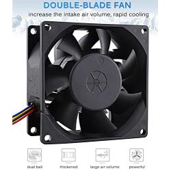 GDSTIME 80mm x 38mm 8038 PWM High Speed Dual Ball Bearing DC 12V 80mm Cooling Fan