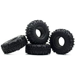 INJORA RC Tires 1.9inch 4Pcs RC Rubber Tyre Set Wheel Tires for 1:10 RC Crawler Axial SCX10 90046 SCX10 III AXI03007 Tamiya CC01 D90 D110
