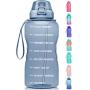 Fidus Large 1 Gallon/128oz Motivational Water Bottle with Time Marker & Straw,Leakproof Tritan BPA Free Water Jug,Ensure You Drink Enough Water Daily for Fitness,Gym and Outdoor Sports