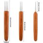 Sunshane 6 Pieces Dreadlock Crochet Hook 0.5mm 0.75 mm Needle Weaving Crochet, Include 1 Hook, 2 Hooks, 3 Hooks for Braid Craft
