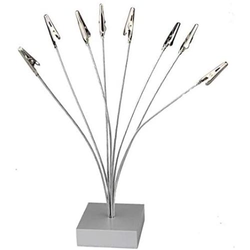 Metal Alligator Clip Stick 8 Pieces, Modeling Tool Set with 1Pc Plastic Base for Airbrush Hobby Model Parts Models Assemble - Dendritic