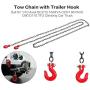 Vertily Metal Hitch Trailer Hook Simulation Climbing Tow Chain with Trailer Hook for 1/10 Axial SCX10 Climbing Off-Road Car Truck Racing Part Accessory for Kid Toy Gift