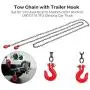 Vertily Metal Hitch Trailer Hook Simulation Climbing Tow Chain with Trailer Hook for 1/10 Axial SCX10 Climbing Off-Road Car Truck Racing Part Accessory for Kid Toy Gift