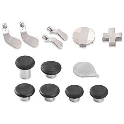 MOSTOP Elite Kit for Xbox One Elite Series 2 Controller, Xbox Gaming Accessories, Xbox One Elite Series 2 Controller Accessory Kit, Metal Mod 6 Swap Thumbsticks Joysticks 4 Paddles 2 D-Pads (Silver)