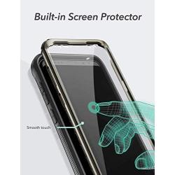 YOUMAKER Designed for Galaxy S9 Plus Case, Heavy Duty Protection Kickstand with Built-in Screen Protector Shockproof Case Cover for Samsung Galaxy S9 Plus 6.2 inch - Gun Metal/Black