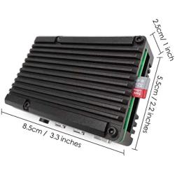 DS. DISTINCTIVE STYLE Heatsink Metal Case with Dual Cooling Fans Compatible with Raspberry Pi 4